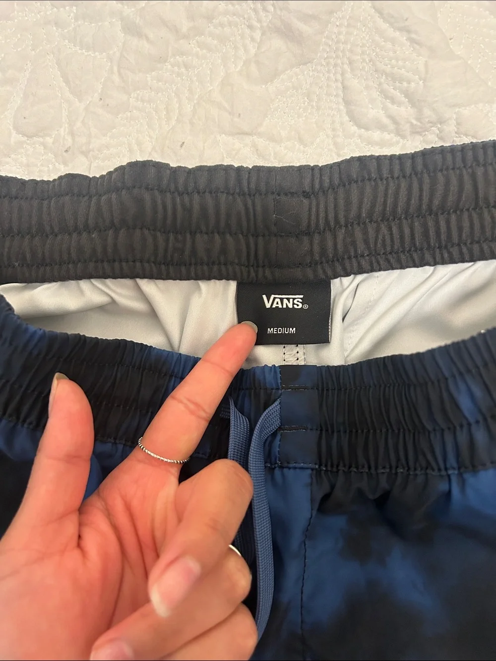 Vans Men's Blue Tie-Dye Swim Shorts